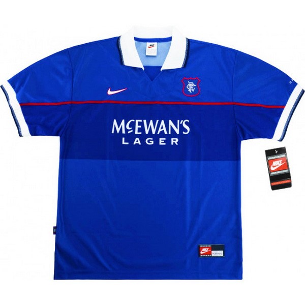 Tailandia Camiseta Rangers Primera Equipación Retro 1997 1999 Azul